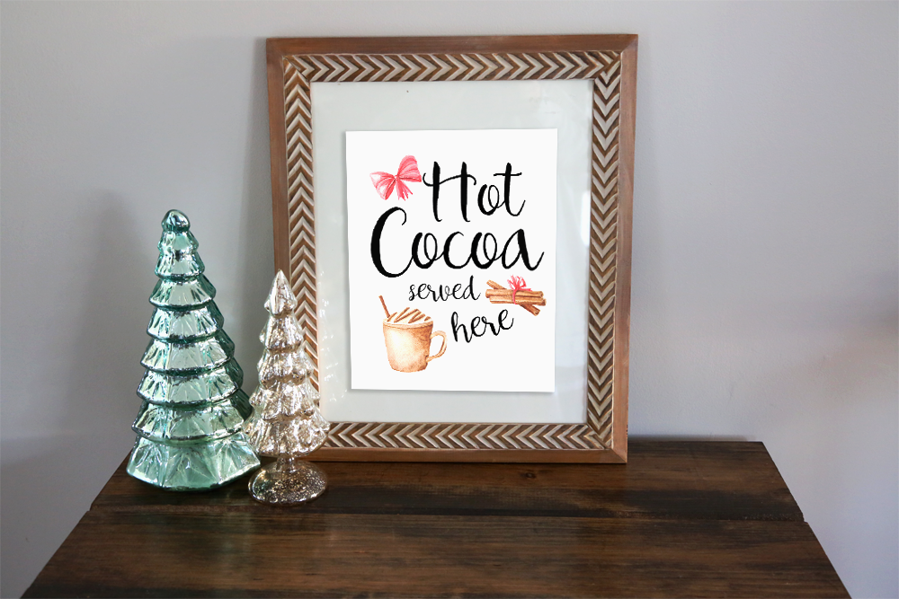Christmas Art Printable Sign Christmas Decor Here Comes Santa Sign Instant Download Red Holiday Sign Printable 8x10 Christmas Sign
