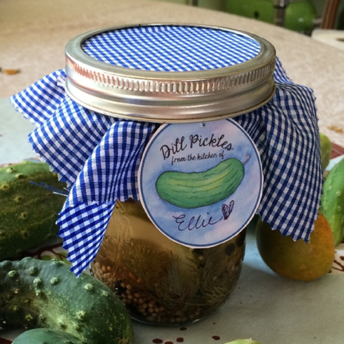   How to Can Pickles and Free Printable Jar Labels  